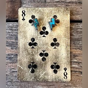 Turquoise Lightning Bolt Earrings